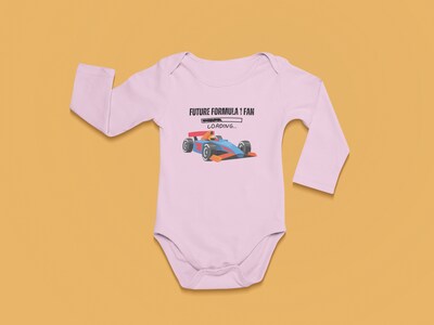Future Formula 1 Fan Loading Bar Onesie Infant F1 Long Sleeve Bodysuit - image2